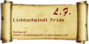 Lichtscheindl Frida névjegykártya